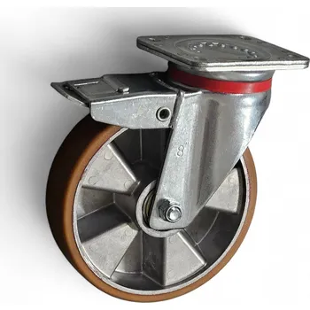 Pojezdové kolečko Kolečko s brzdou pro vozíky, průměr 200 mm, nosnost 800 kg