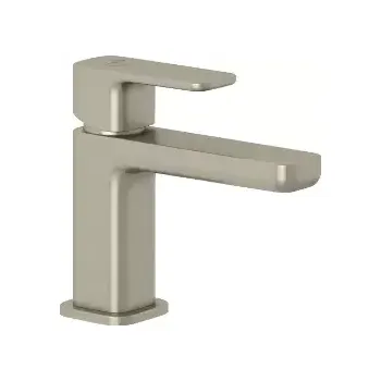 Vodovodní baterie Kludi Renon Umyvadlová baterie s výpustí Push-Open, EcoPlus, kartáčovaný nikl, 42267N575
