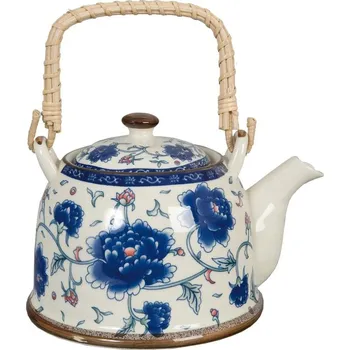 Konvice na čaj Clayre & Eef - Keramická konvička na čaj BLUE PEONIA 6CETE0008