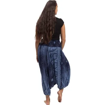 Harémové kalhoty / Sultánky THAI PEACOCK tmavě modré II.