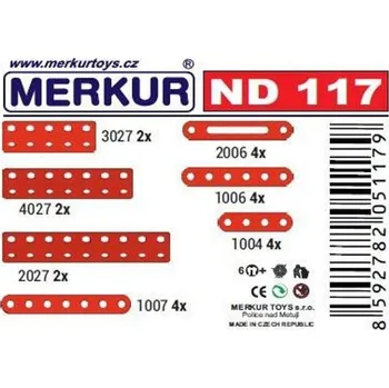 Stavebnice Merkur Merkur náhradní díly ND117 pásky a tvarované pásky