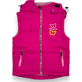 Dívčí vesta Kugo Dívčí fuchsiová vesta Barva: Fuchsiová, Velikost: 110