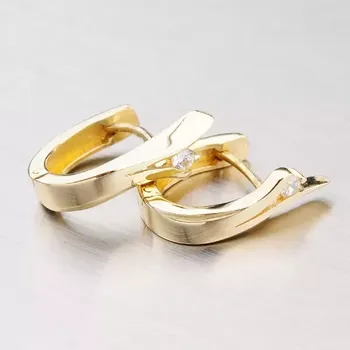 Náušnice Dámské náušnice žluté zlato 585 se zirkonem DZ1795-ZL-ZIR