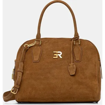 Kabelka Kožená kabelka Ermanno Firenze 12402062 hnědá 82X, vel. ONE SIZE