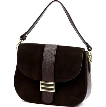 Kabelka Kožená kabelka Luka 26-001 - tmavě hnědá