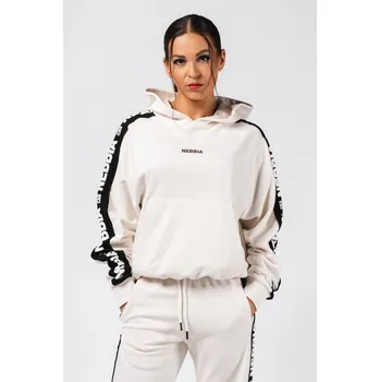 Dámská mikina NEBBIA Mikina s kapucí OFF-DUTY krémová L