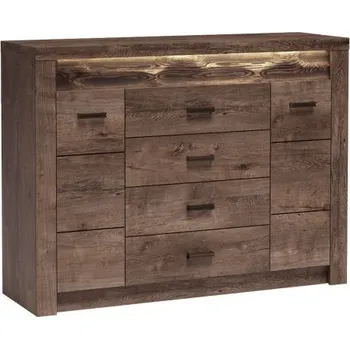 Ložnice Halmar Indianapolis I7 137 x 42 x 104 cm tmavý jasan