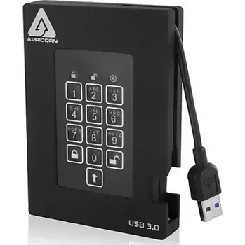 Externí pevný disk Apricorn Aegis Padlock Fortress 1TB černá (A25-3PL256-1000F)