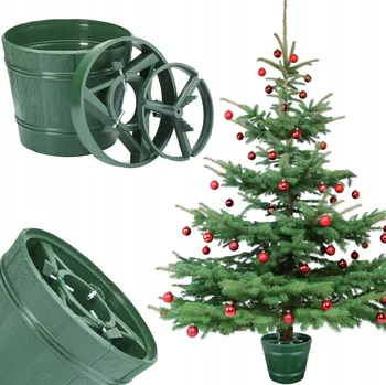 Stojánek na vánoční stromek Stojan na vánoční stromek Planet1 + hnojivo, juta, šišky