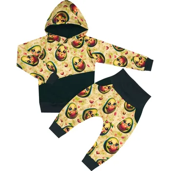 Tepláková souprava - Avokádo (kapuca) Velikost: 74