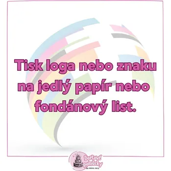 Přisada na vaření a pečení Tisk loga na jedlý papír dle vašeho přání - Úprava na přání +20 Kč / Jedlý papír / Bez decor gelu