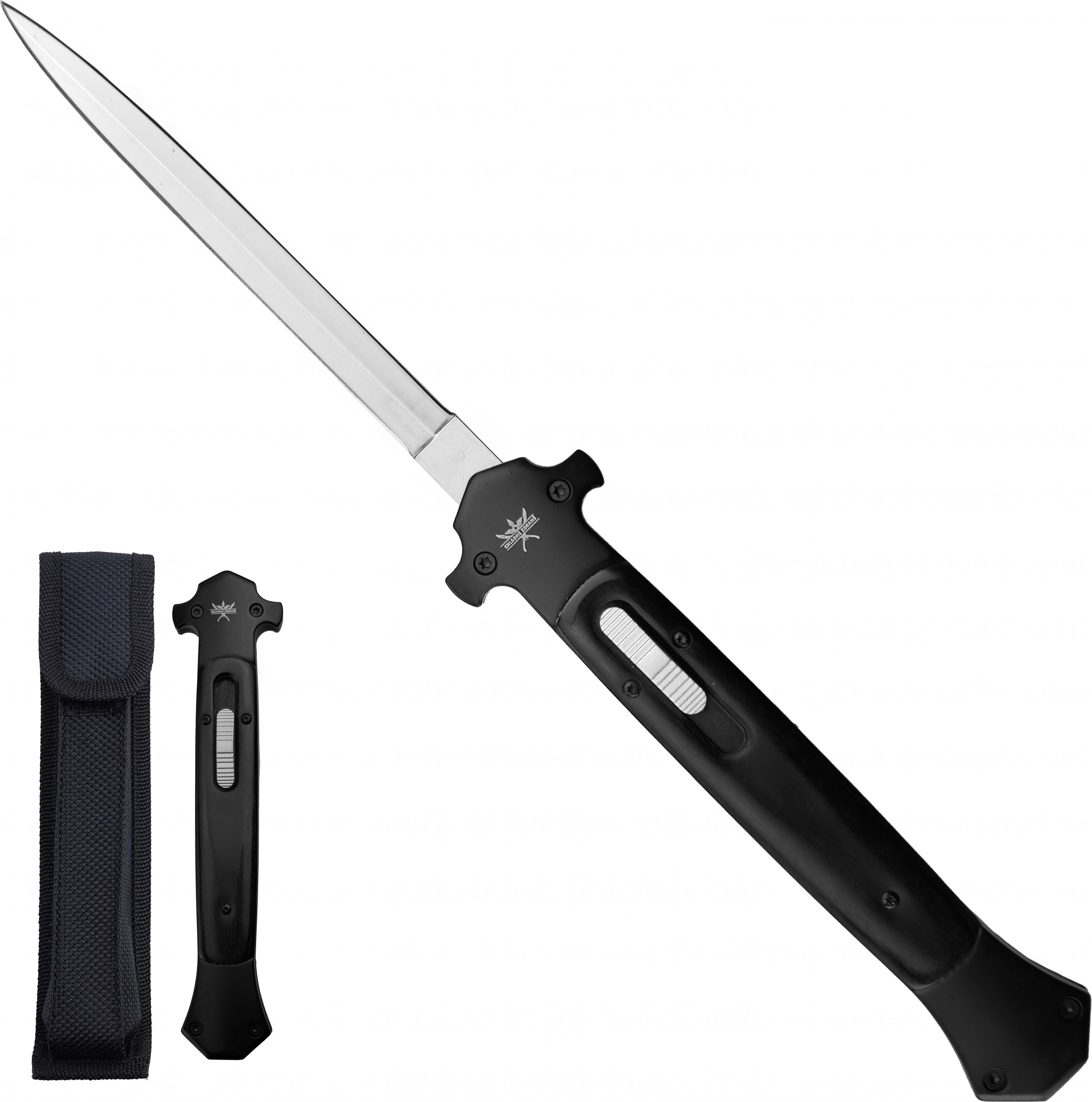 CHZ Vystřelovací OTF nůž "WOODBLACK STILETTO"