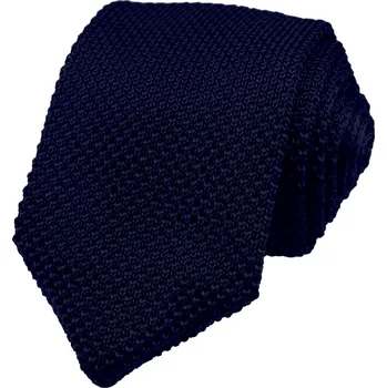 Kravata Tmavě modrá pletená pánská kravata