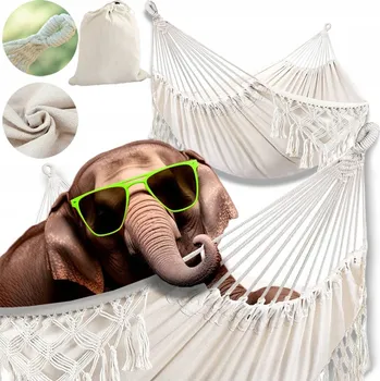 Houpací síť Houpací síť bez tyče Zolta hnědá 150 kg 280 x 80 cm