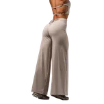 Nebbia Deni x NEBBIA Flared kalhoty s vysokým pasem 312 béžová - M