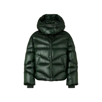 Oblečení a móda Dámská péřová bunda Xally-D1 v tmavě zelené barvě 40