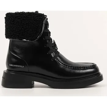 Dámské kozačky Kožené kotníkové boty Karl Lagerfeld MACIE KL41255.100 černá 99X, EUR 41