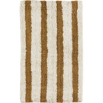 Koupelnová předložka MADAM STOLTZ Koupelnová předložka Tufted Mustard Stripe 50 × 80 cm