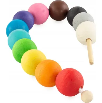 Dřevěná hračka Dřevěná hračka Ulanik Montessori "Dřevěné navlékání". Velká "