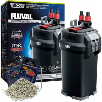 Akvarijní filtr Fluval 207 Vnější kanystrový filtr 780 l/h pro akvária 60-220 l