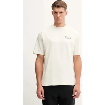 Pánské tričko Bavlněné tričko Hummel 230029 béžová 01X, vel. L