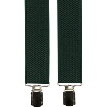 Kšandy Smaragdově zelené pánské široké kšandy