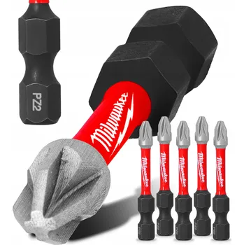 Bit 5x Rázový bit MILWAUKEE PZ2 50 mm MAGNETICKÝ ŠROUBOVACÍ BIT POZIDRIV