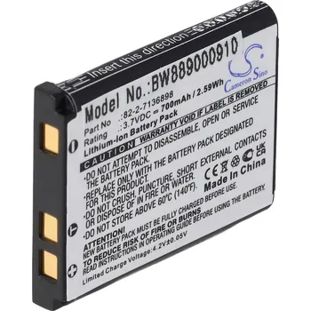 Stojan pro herní konzoli VHBW Baterie pro SteelSeries Arctis Nova Pro, 82-2-7136898, 700 mAh