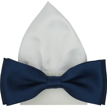 Motýlek Modrý pánský motýlek matný s kapesníčkem