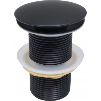 Sifon VÝPUSTNÝ VENTIL UMYVADLA KLIK-KLAK ČERNÝ MOSAZNÝ AUTOMATICKÝ BEZ PŘEPADU SIFON