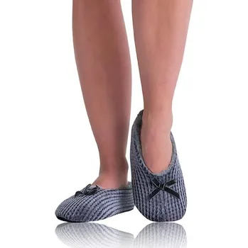 Dámská obuv Šedé dámské domácí bačkory BELLINDA Home Shoes Bellinda tmavě červená 2000643