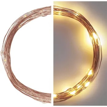 Vánoční dekorace Vánoční řetěz LED Nano 4 m, měděný