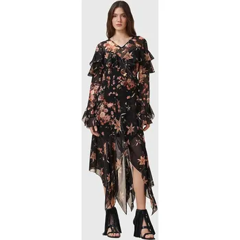 Dámské šaty Šaty AllSaints FRESCA černá barva, maxi, W021DD 99X, vel. 40