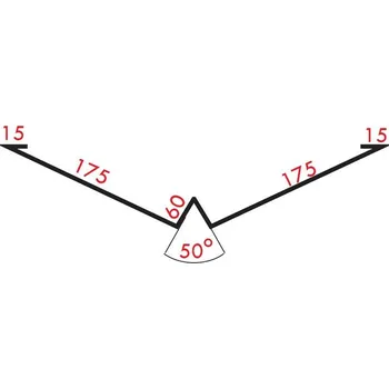 okap Úžlabí se středovou drážkou rš.: 500 mm 3 m / měď