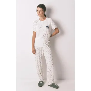 Dámské pyžamo Bavlněné pyžamo women'secret dámské, bílá barva, bavlněné, 3132153 00X, vel. S