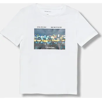 Dámské tričko Tričko Calvin Klein Jeans IB0IB02630.9BYA bílá 00X, vel. 128