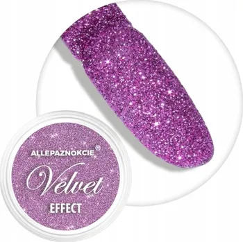 Prášek na nehty Ozdoby Na Nechty ALLEPAZNOKCIE 1,5g Sametový efekt Růžový Č. 07