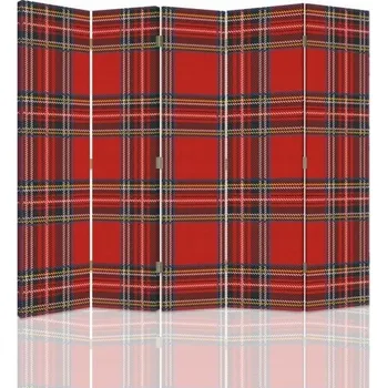 Paraván Paraván Feeby s kostkovaným vzorem 2 180 x 180 cm