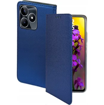 Pouzdro na mobilní telefon Pouzdro s klopou RCBR pro Realme Note 50 4G / C53 / C51 SMART MAGNET tmavě modré