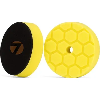 Autovosk O7 Pěnový lešticí kotouč Ø80 mm – střední (hexagonal zkosený, žlutý)