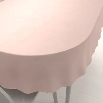 ubrus Velký sametový oválný ubrus Velvet Premium SVP-043 Pudrově růžový 160x200 cm