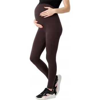 Dámské legíny Těhotenské legíny dlouhé dámské BIO-bavlna BE20-283 Hnědé L