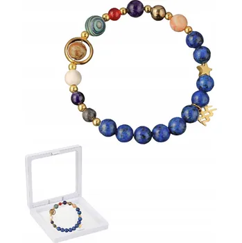 Náramek Bransoletka Zodiakalna Wodnik Barevné Korálky Unisex Elastické v krabičce