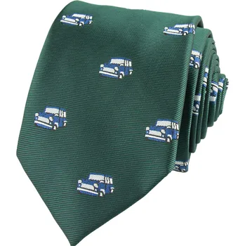 Kravata Smaragdově zelená pánská kravata AUTA