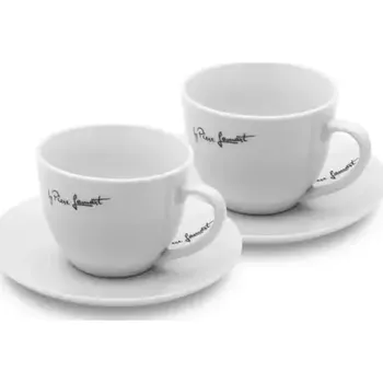 Lamart Kaffe Sada Šálek+ Podšálek 2+2ks 300ml bílá (8590669354474)