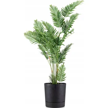 Květináč KVĚTINÁČ S PODSTAVCEM plastový Azalea černý beton 35 cm VELKÝ kulatý