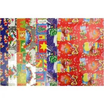 Dárková taška Sáček celofán neprůhledný barevný 23 x 33,5cm Vánoce mix