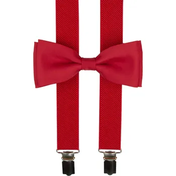 Kšandy Červené pánské kšandy s motýlkem