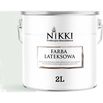 barva na zeď Latexová Barva na stropy a stěny NIKKI 2 l BÍLÁ ZELEŇ H1881 matná