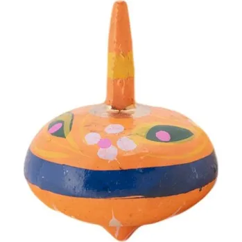 Hlavolam Dřevěná malovaná hračka Káča - oranžová 1, Sittar